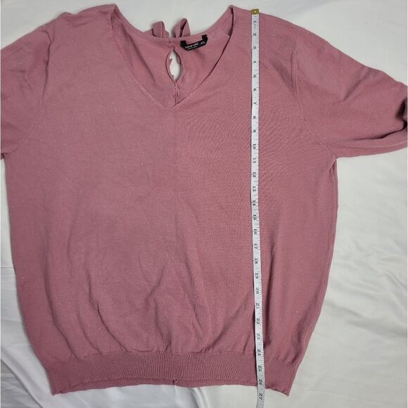 SHEIN CURVE sweater pink bow back sparkle plus size 4X - Picture 6 of 8
